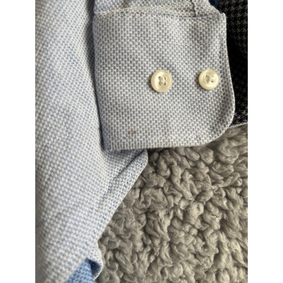 Nordstrom Rack Men’s 15.5 Blue & White Button Down Dress Shirt. - Picture 8 of 8